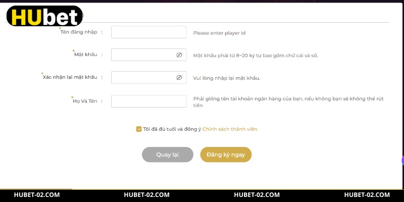Các bước hướng dẫn tạo tài khoản thành viên